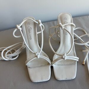 White Strappy Heels